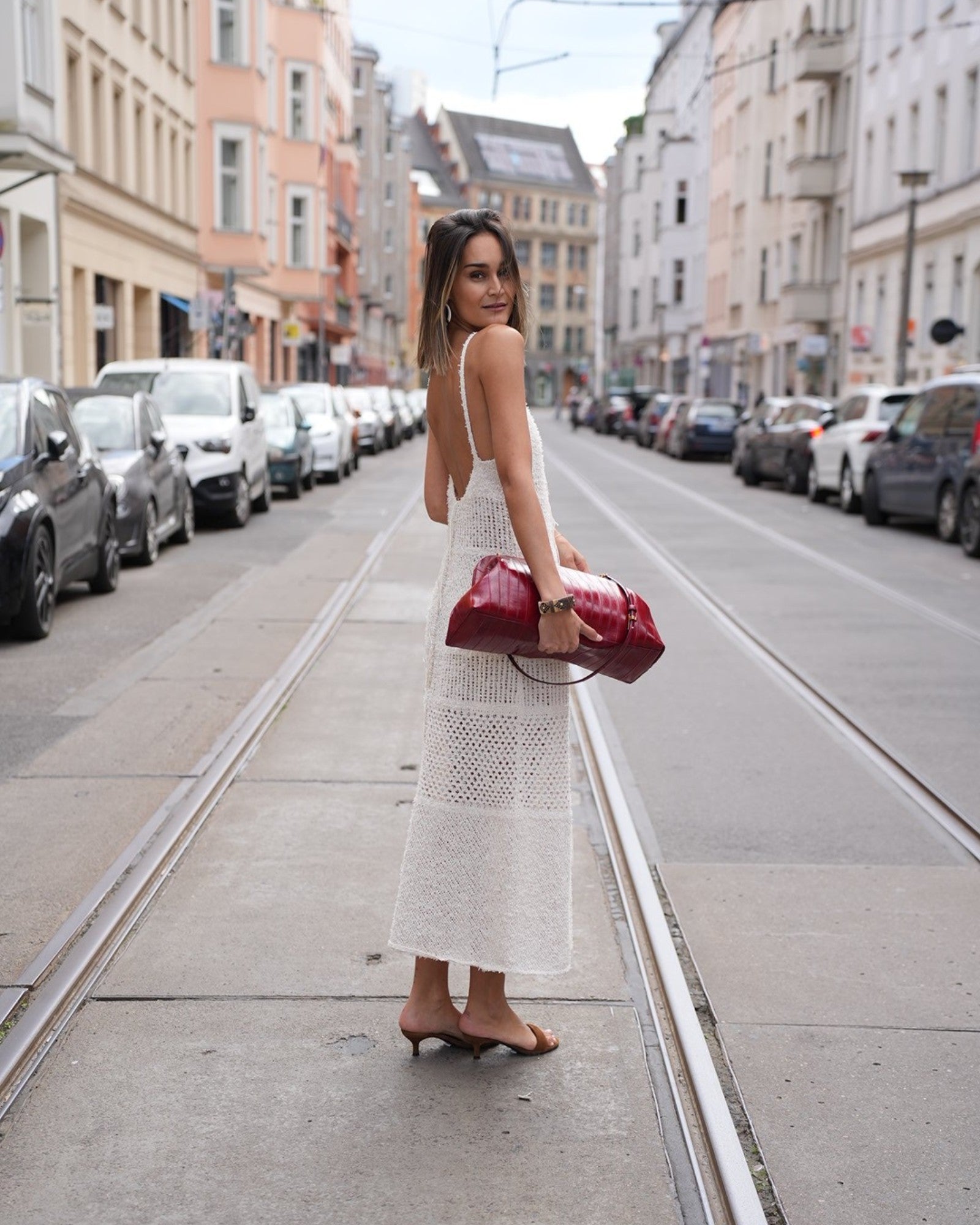Maxi Pouch aus Eelleder Rot
