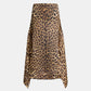 Langer Seidenrock mit Leopardenmuster