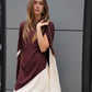 Alberta Ferretti kurzes Kleid in Braun Weiß im getragenen Styling