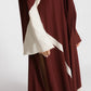Langes Kleid Braun Weiß