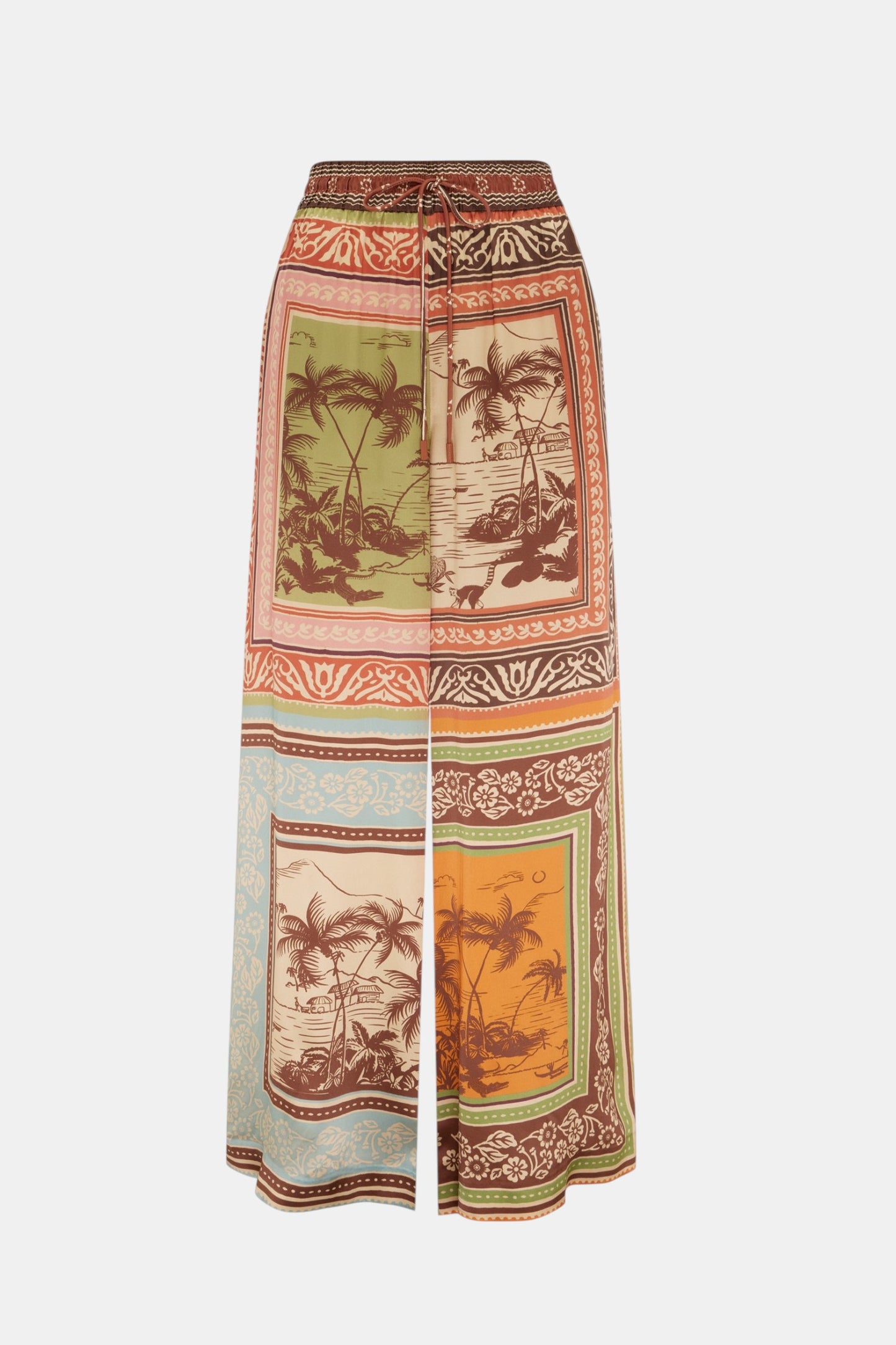 Alémais Alberta Hose Seide Multicolor als Freisteller von vorne