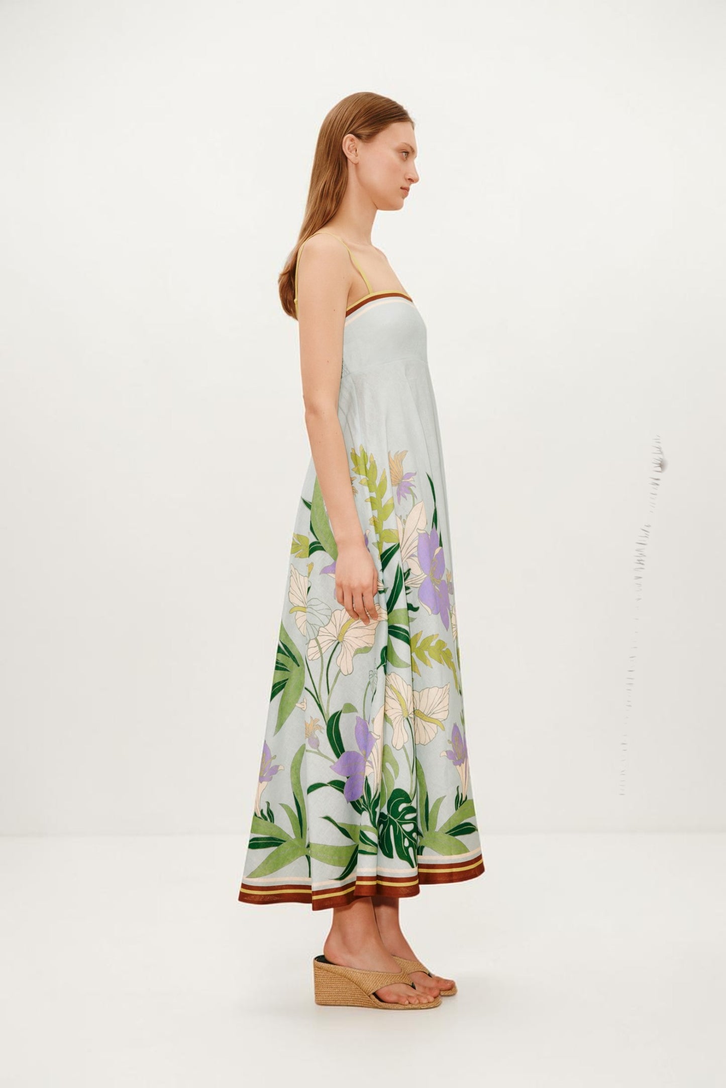 Alfie Sundress Midikleid Hellblau