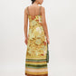 Alémais Midi Kleid Multicolor von hinten getragen
