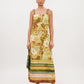 Alémais Midi Kleid Multicolor von vorne getragen