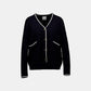 Allude Strickjacke Navy mit Cashmere als Freisteller von vorne