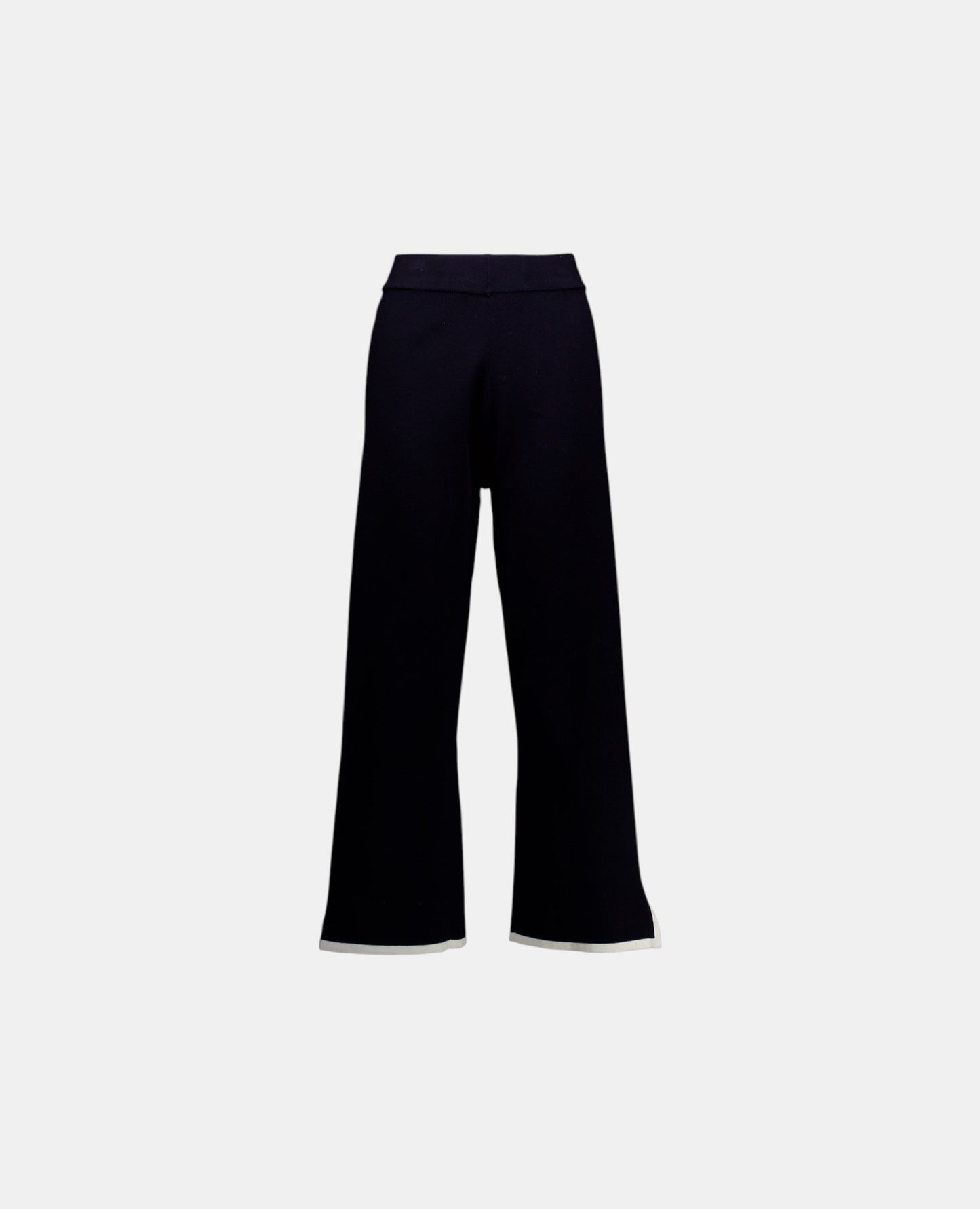 Allude Strickhose Navy mit Cashmere als Freisteller von hinten