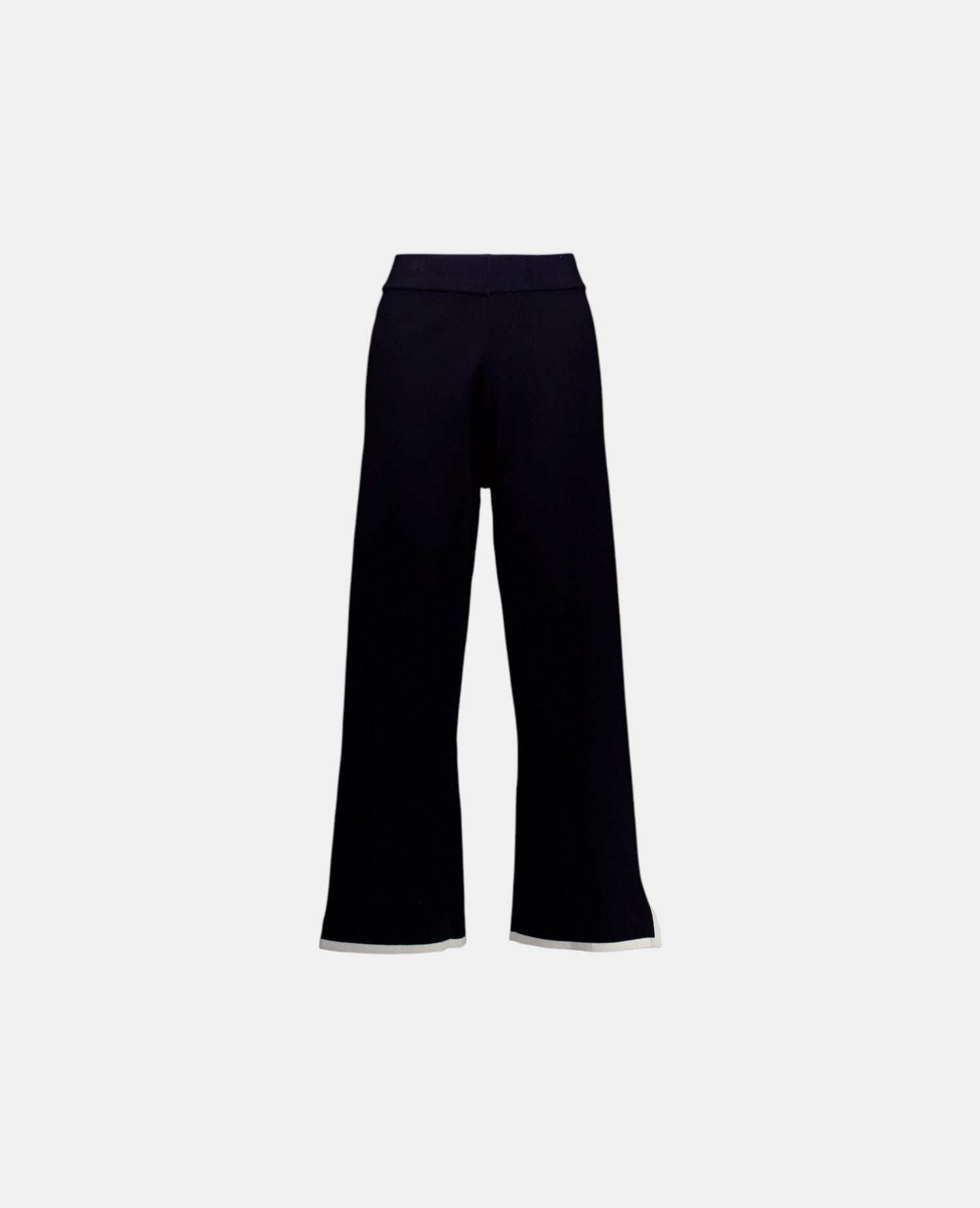 Allude Strickhose Navy mit Cashmere als Freisteller von hinten