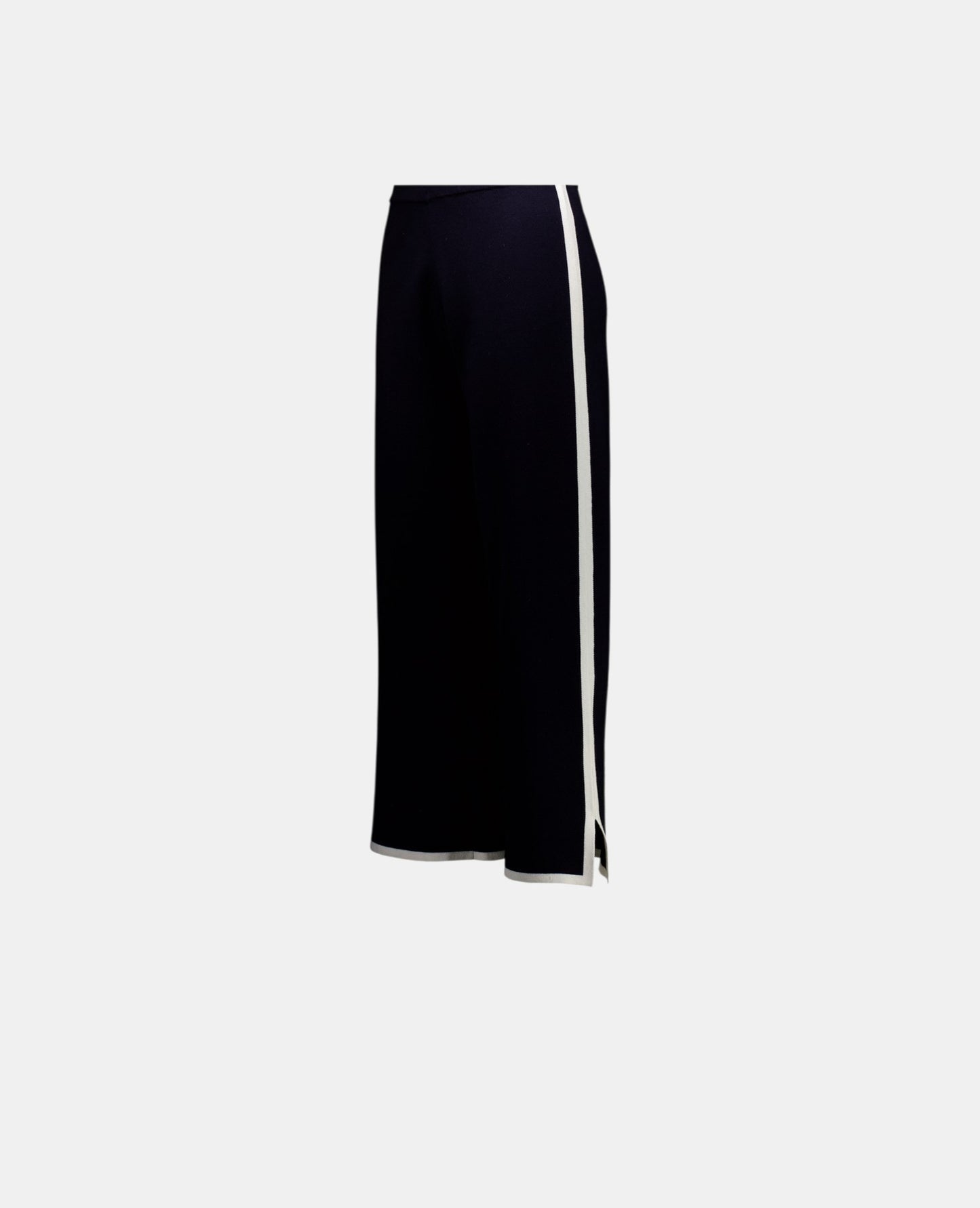 Allude Strickhose Navy mit Cashmere als Freisteller von der Seite