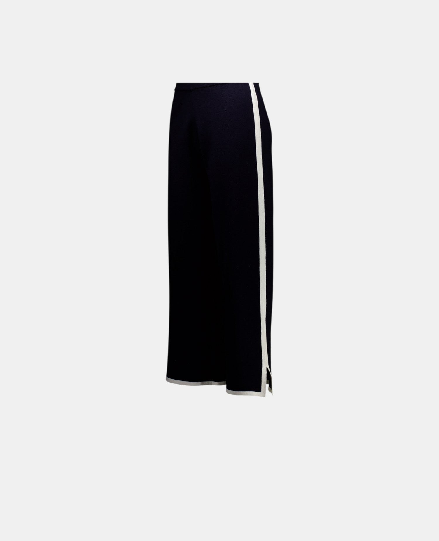 Allude Strickhose Navy mit Cashmere als Freisteller von der Seite