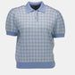 Allude Poloshirt Blue White Check als Freisteller