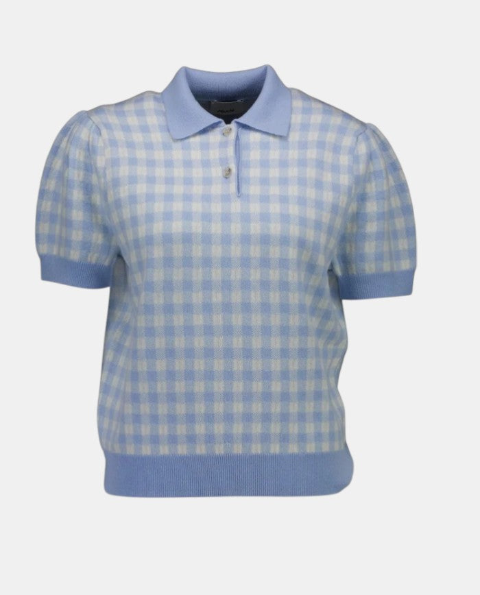 Poloshirt Blue White Check