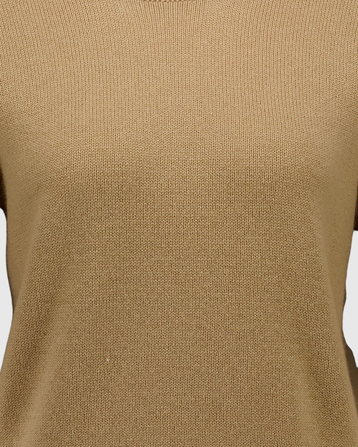 Kurzarm-Pullover Camel Weiß
