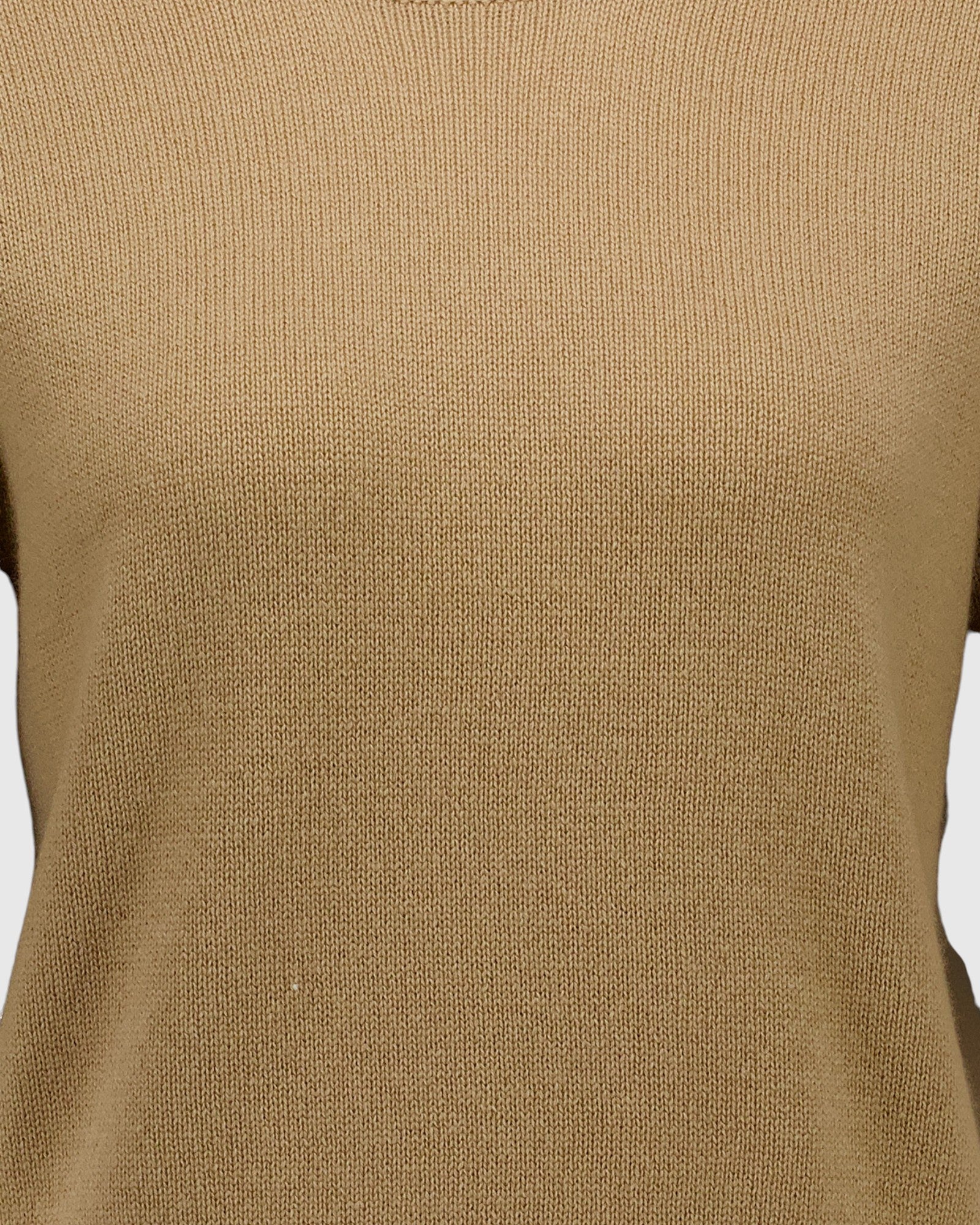 Kurzarm-Pullover Camel Weiß