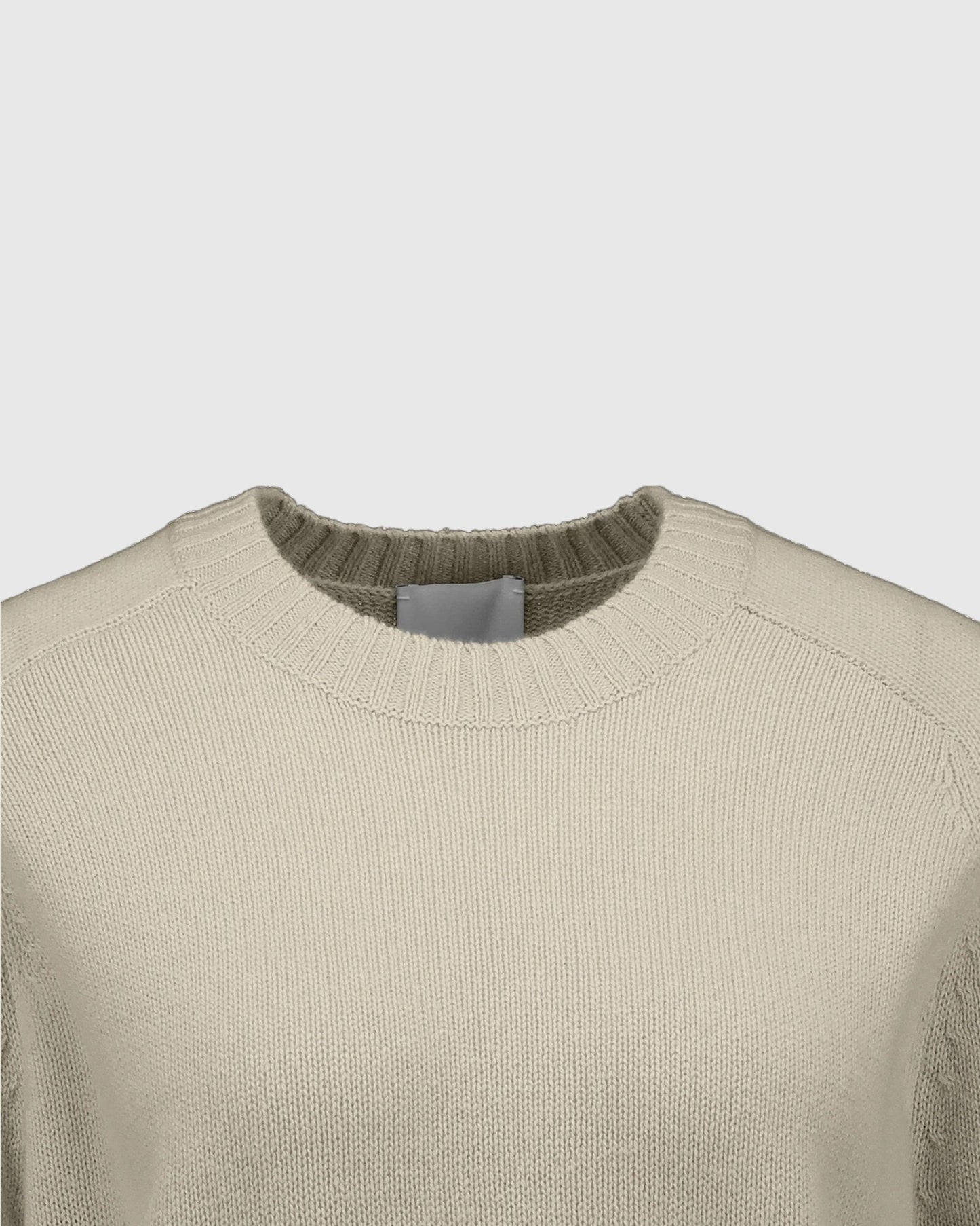 Cashmerepullover Kurzarm Beige