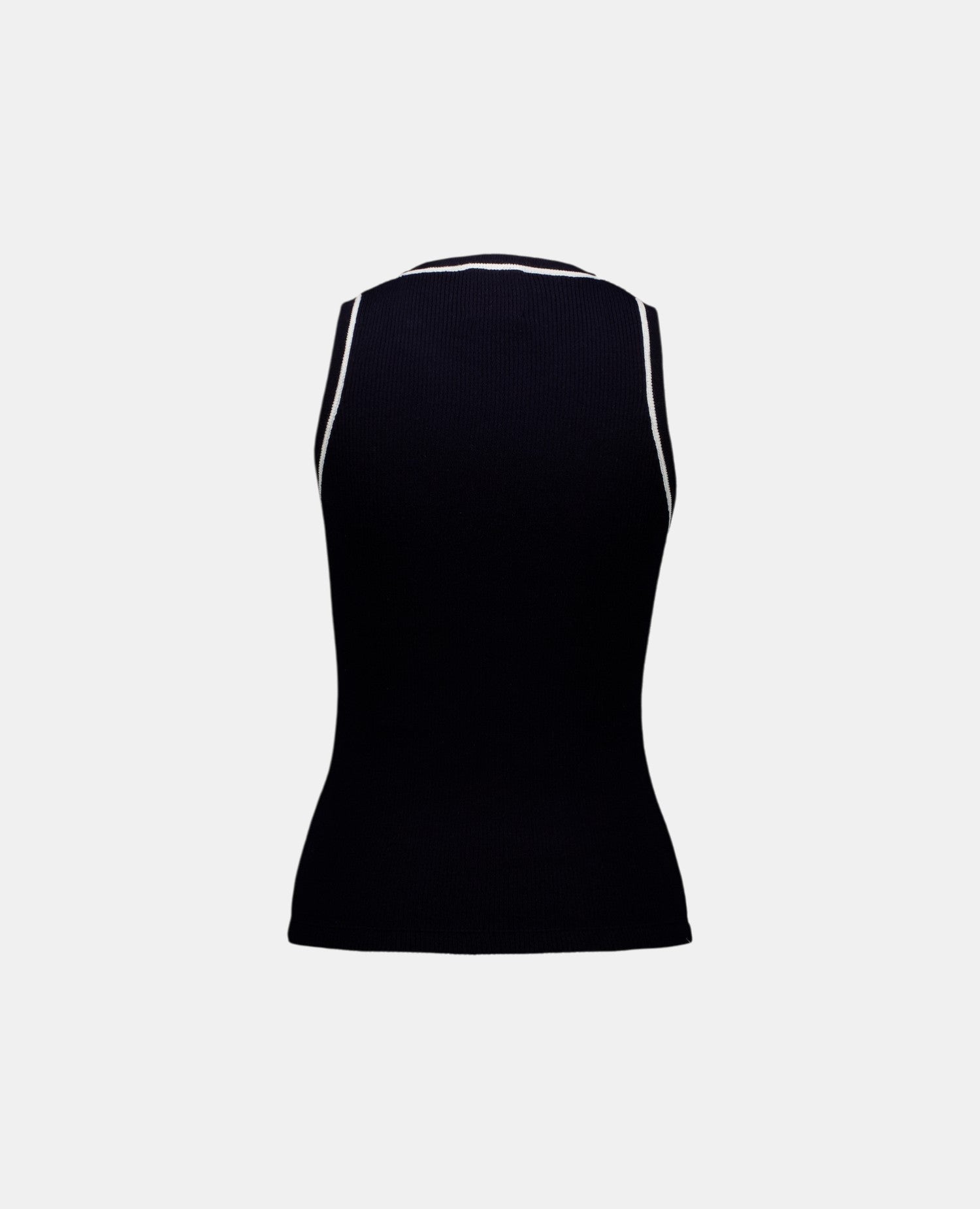 Allude Stricktop Navy mit Cashmere als Freisteller von hinten