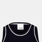 Detail des Allude Stricktops Navy mit Cashmere als Freisteller