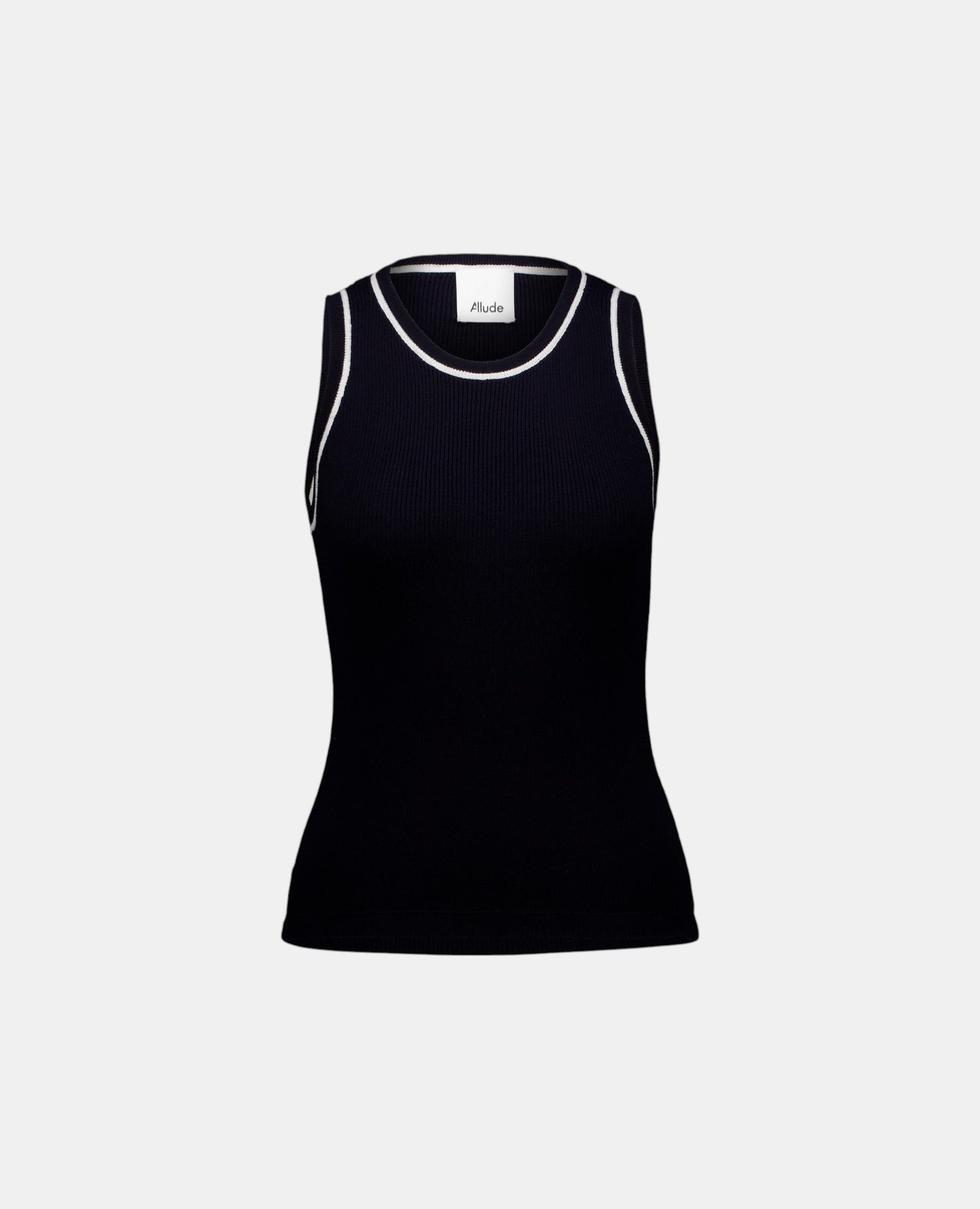 Allude Stricktop Navy mit Cashmere als Freisteller von vorne