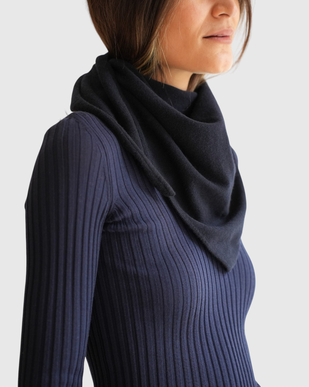 Cashmere-Dreieckstuch Dunkelblau