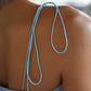 Detail des Anna October Tulip Kleids in Hellblau mit schmalen Trägern