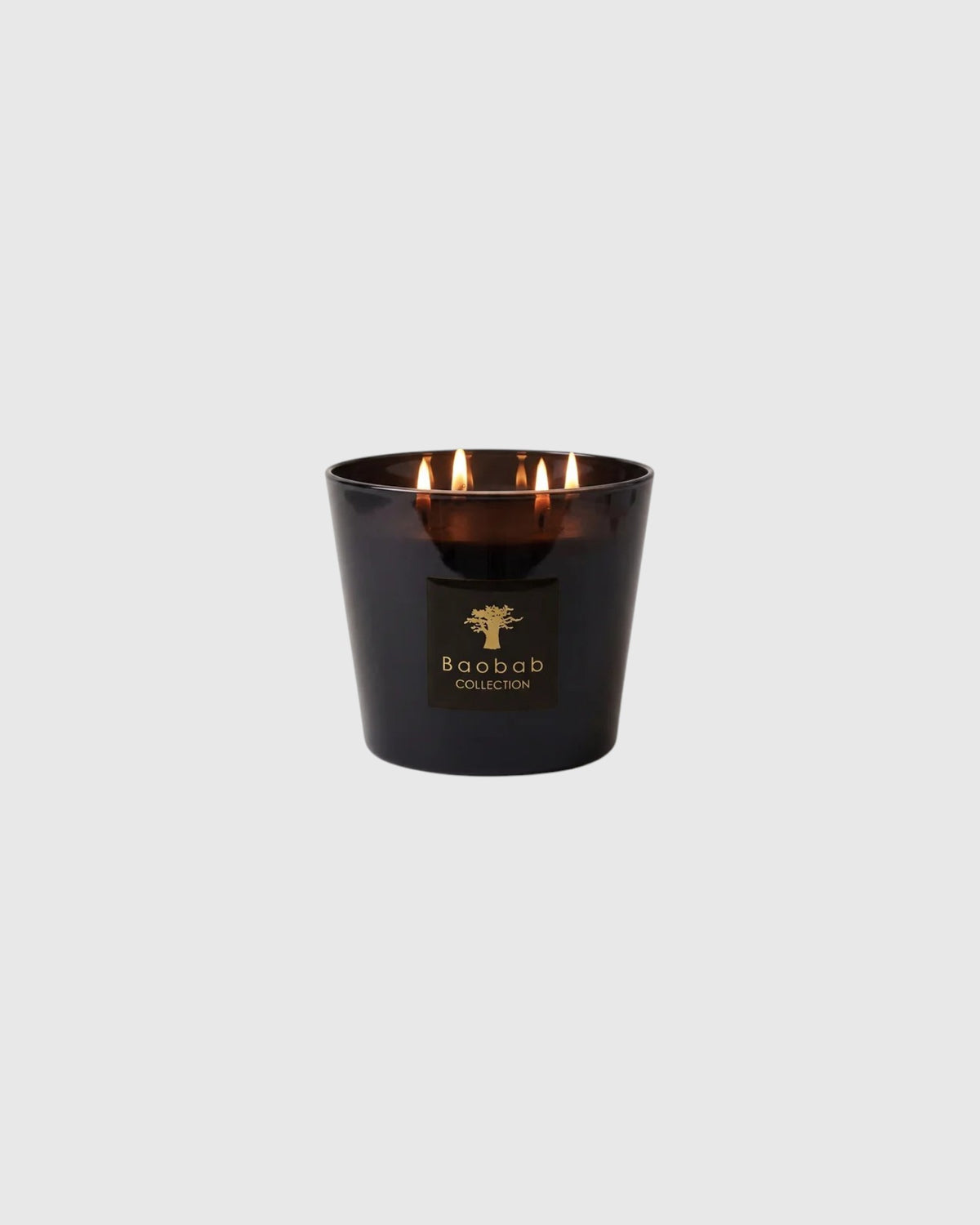 Baobab Collection Duftkerze Encre de Chine in Classique Max 10 aus tiefschwarzem Glas