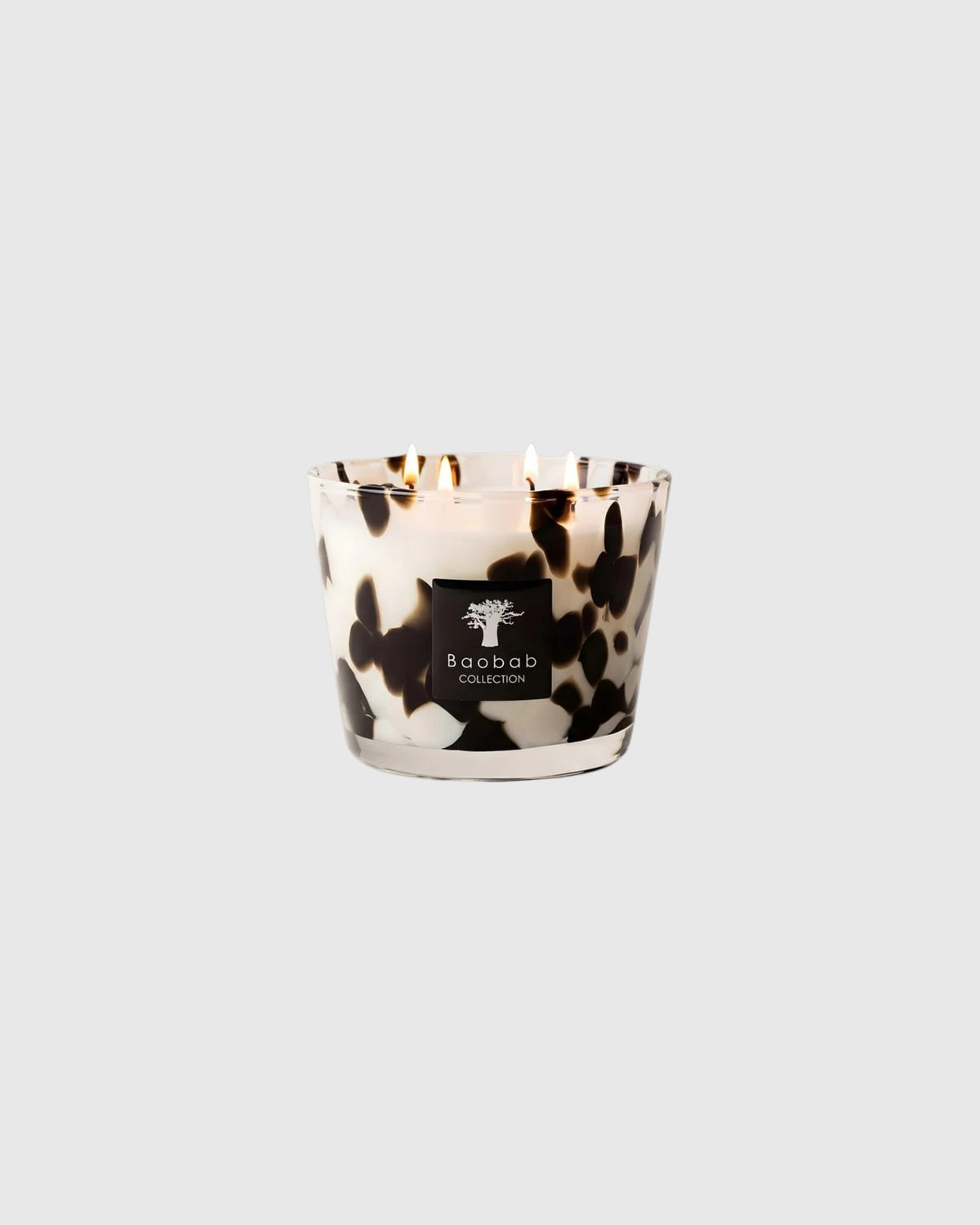 Baobab Collection Duftkerze Pearls Black in Classique Max 10 mit schwarzen Glaseinschlüssen