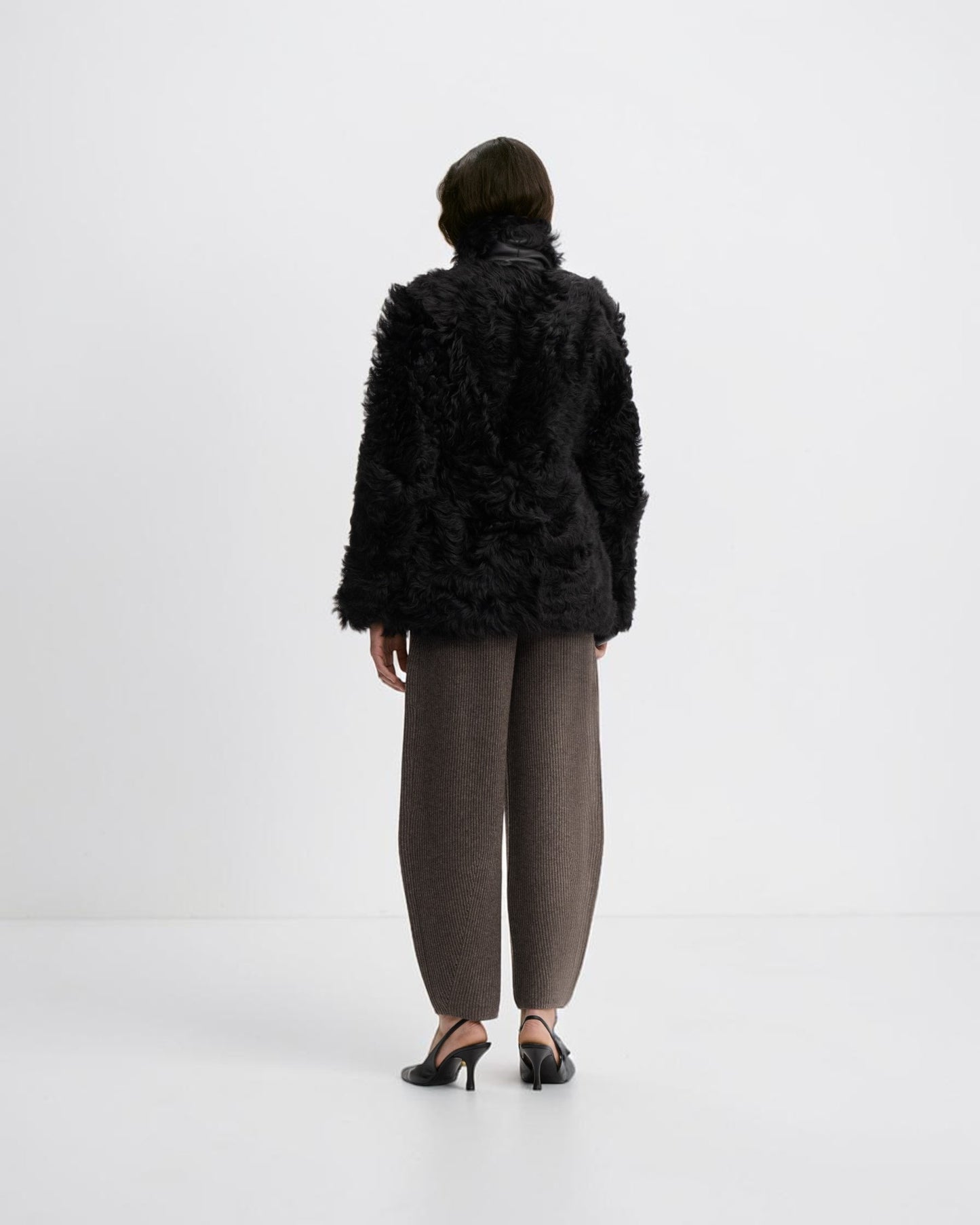 Adeline Shearling-Jacke Schwarz
