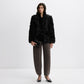 Adeline Shearling-Jacke Schwarz