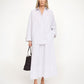 By Malene Birger Hemdbluse Black White Mix Stripe von vorne getragen