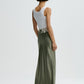 By Malene Birger Erika Maxi-Rock Deep Lichen Green von hinten getragen