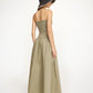 By Malene Birger Marc Midikleid Deep Lichen Green von hinten getragen