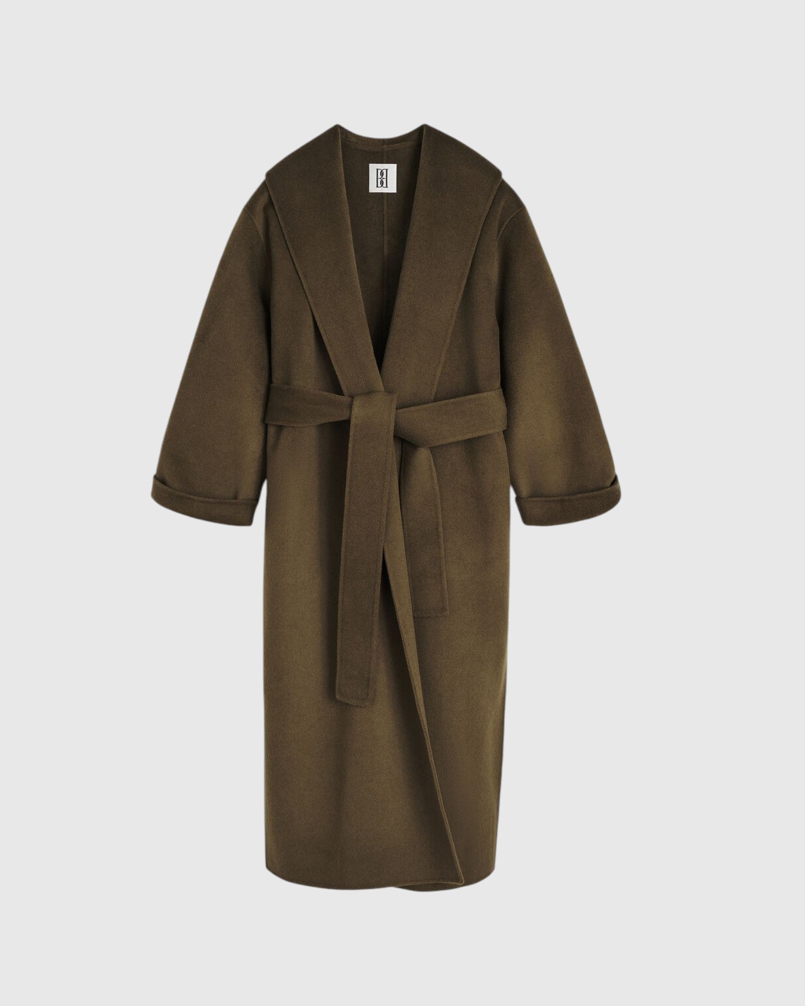 Trullem Wollmantel Dunkelkhaki