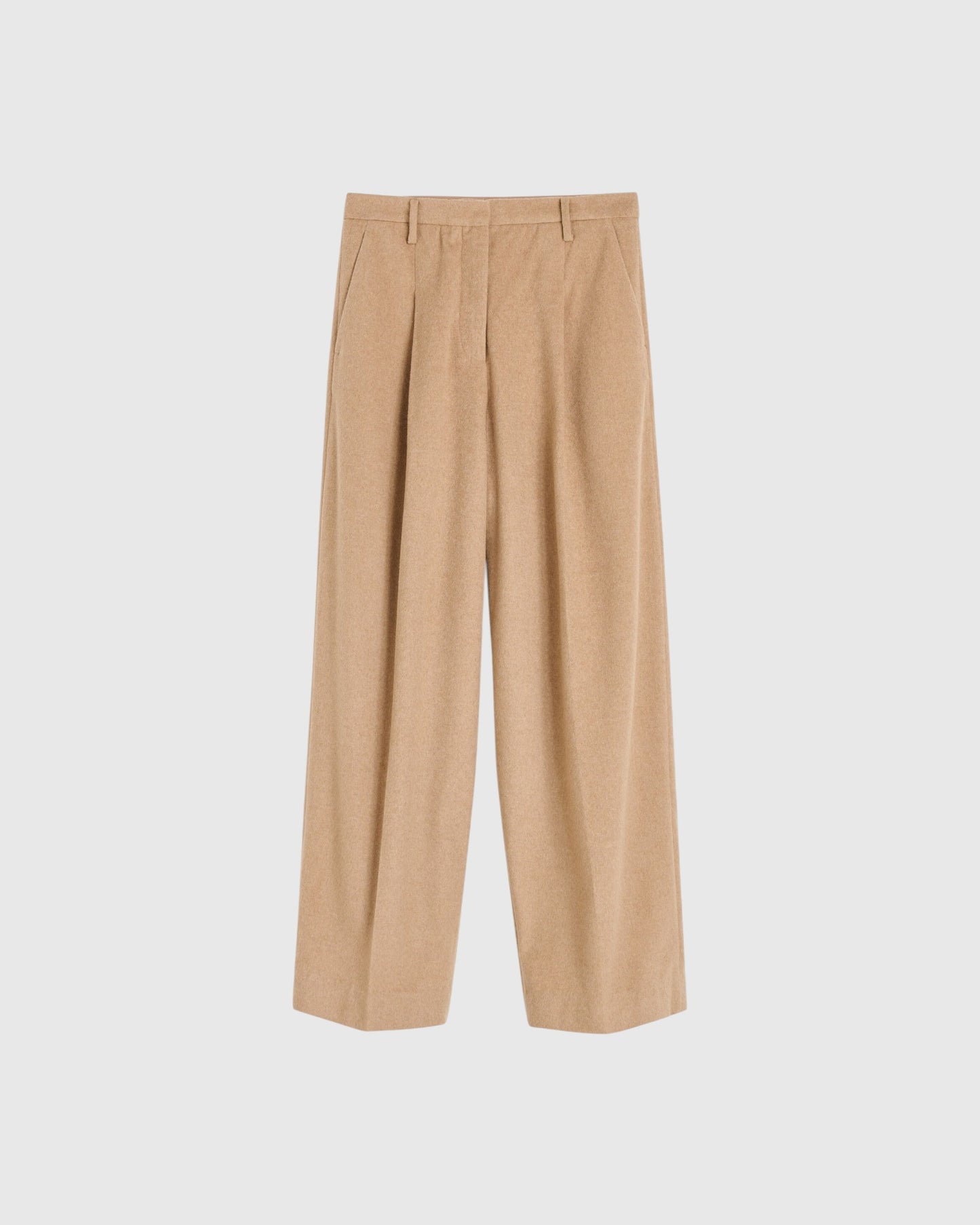 By Malene Birger Wide-Leg-Hose aus Wolle in Beige als Freisteller