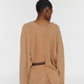 Cardigan mit Ledergürtel