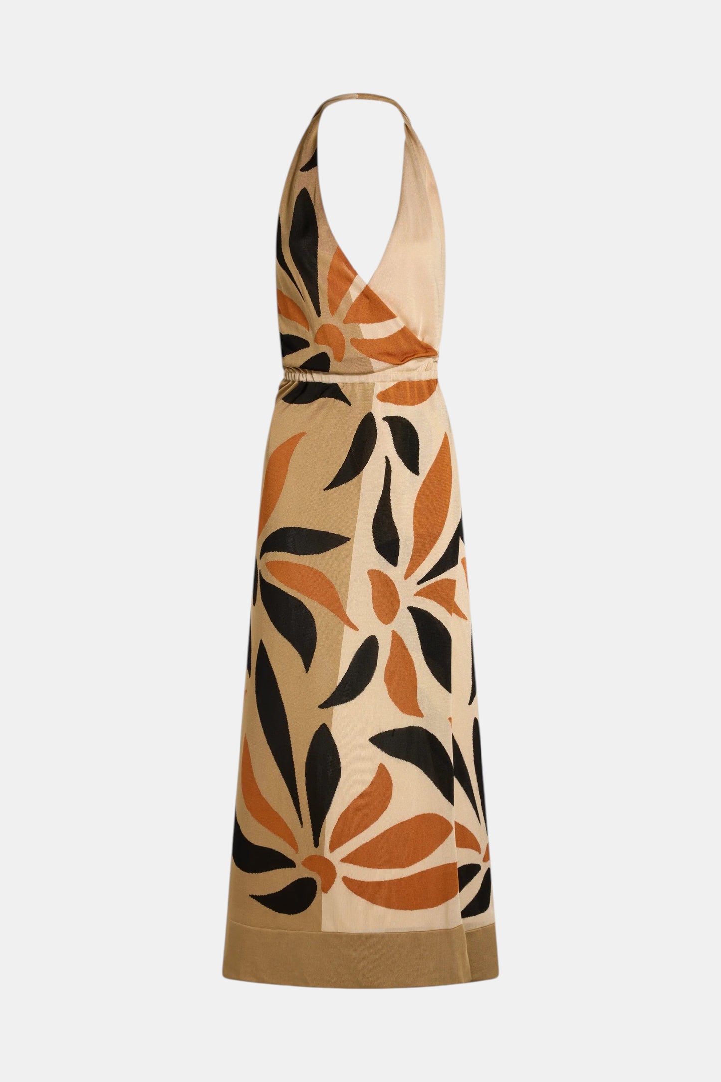 Circus Hotel Strickkleid Multicolor Neckholder als Freisteller von vorne