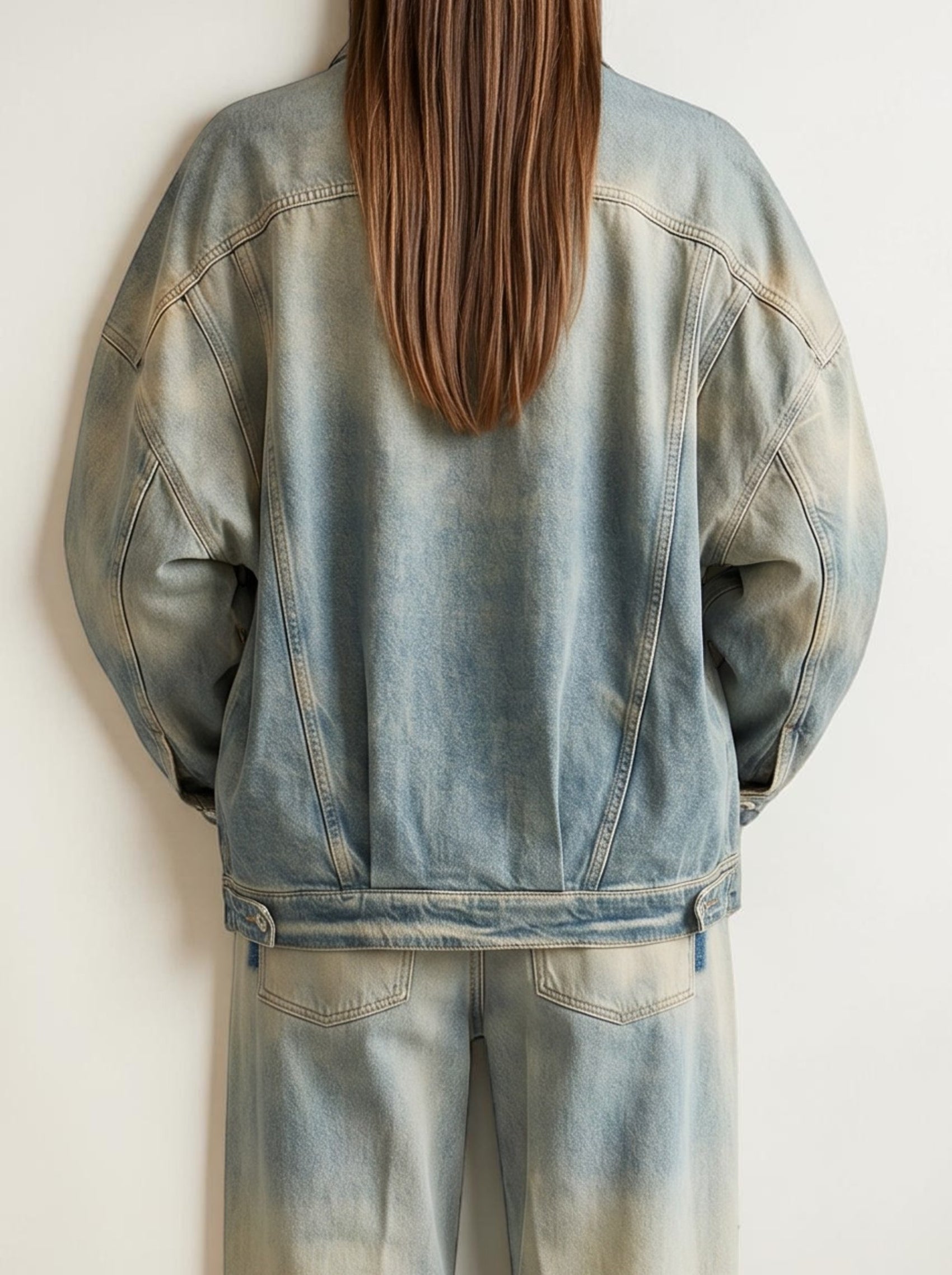 Oversized Jeansjacke Blue Denim