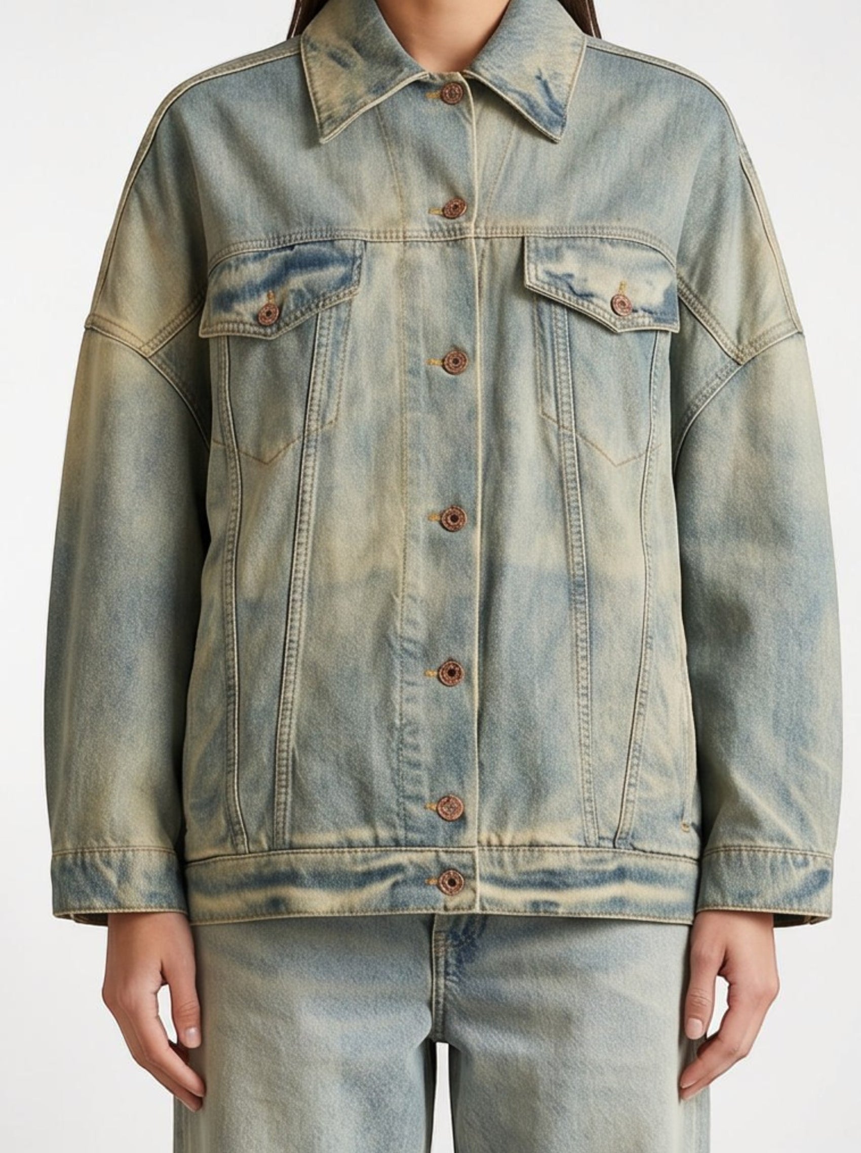 Oversized Jeansjacke Blue Denim