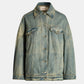 Circus Hotel Oversized Jeansjacke Blue Denim als Freisteller von vorne