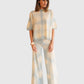 Circus Hotel Shirt Batik Blue Creme im getragenen Styling mit passender Hose