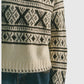 Norweger-Pullover Creme-Schwarz