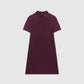 A-Line Vinyl Collar Dress in Burgundy