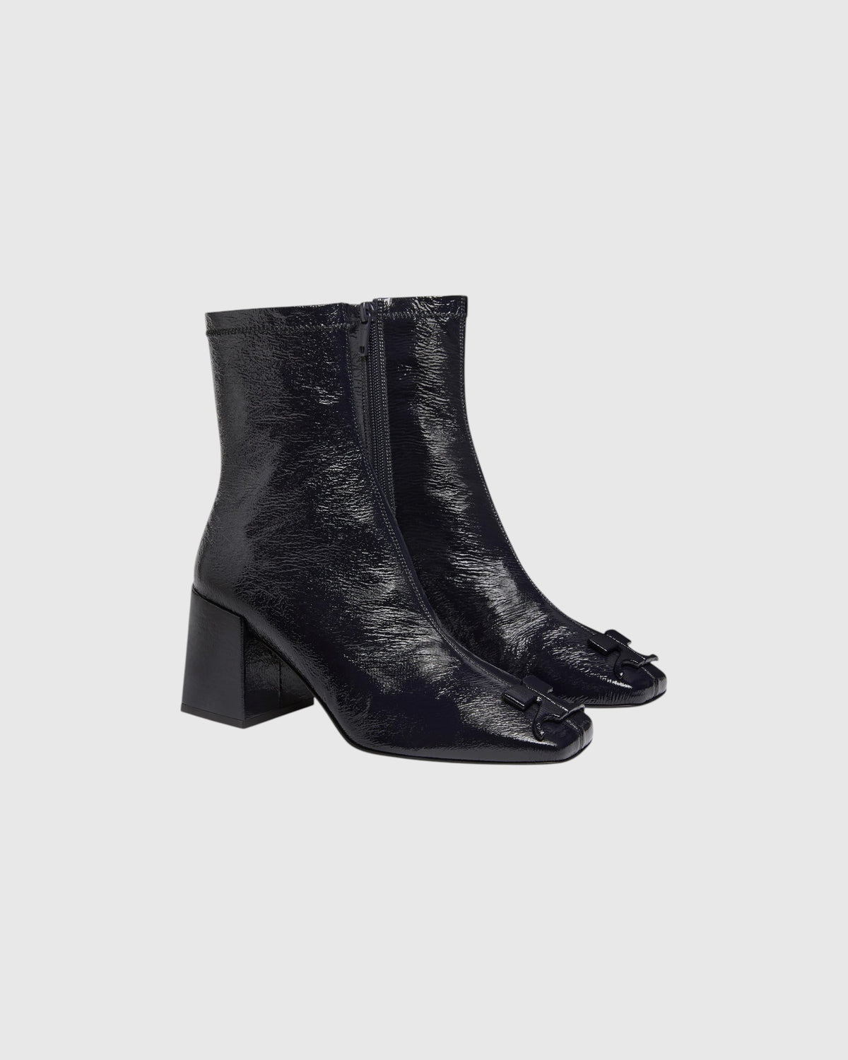 Vinyl-Stiefeletten Marineblau