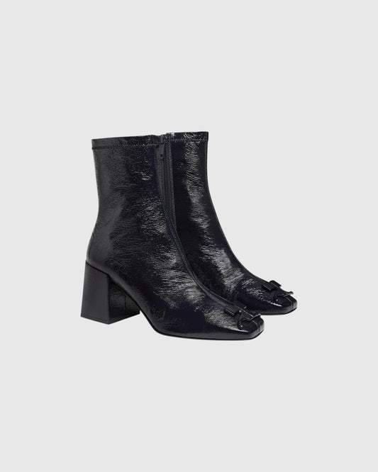 Vinyl-Stiefeletten Marineblau