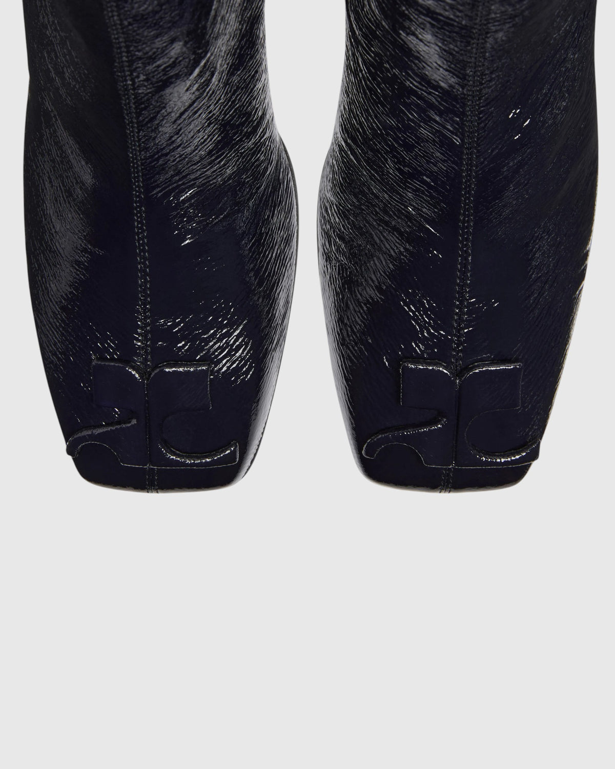 Vinyl-Stiefeletten Marineblau