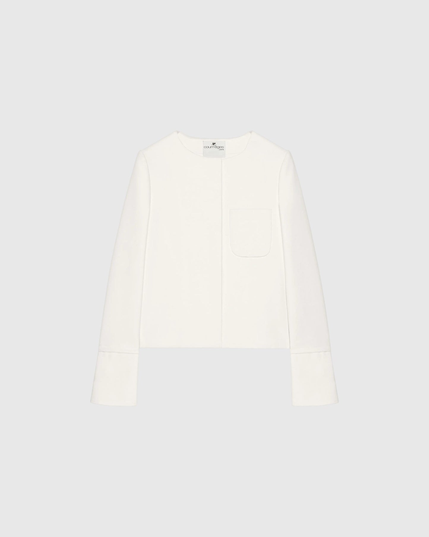 Blazer mit Satindetails Weiß