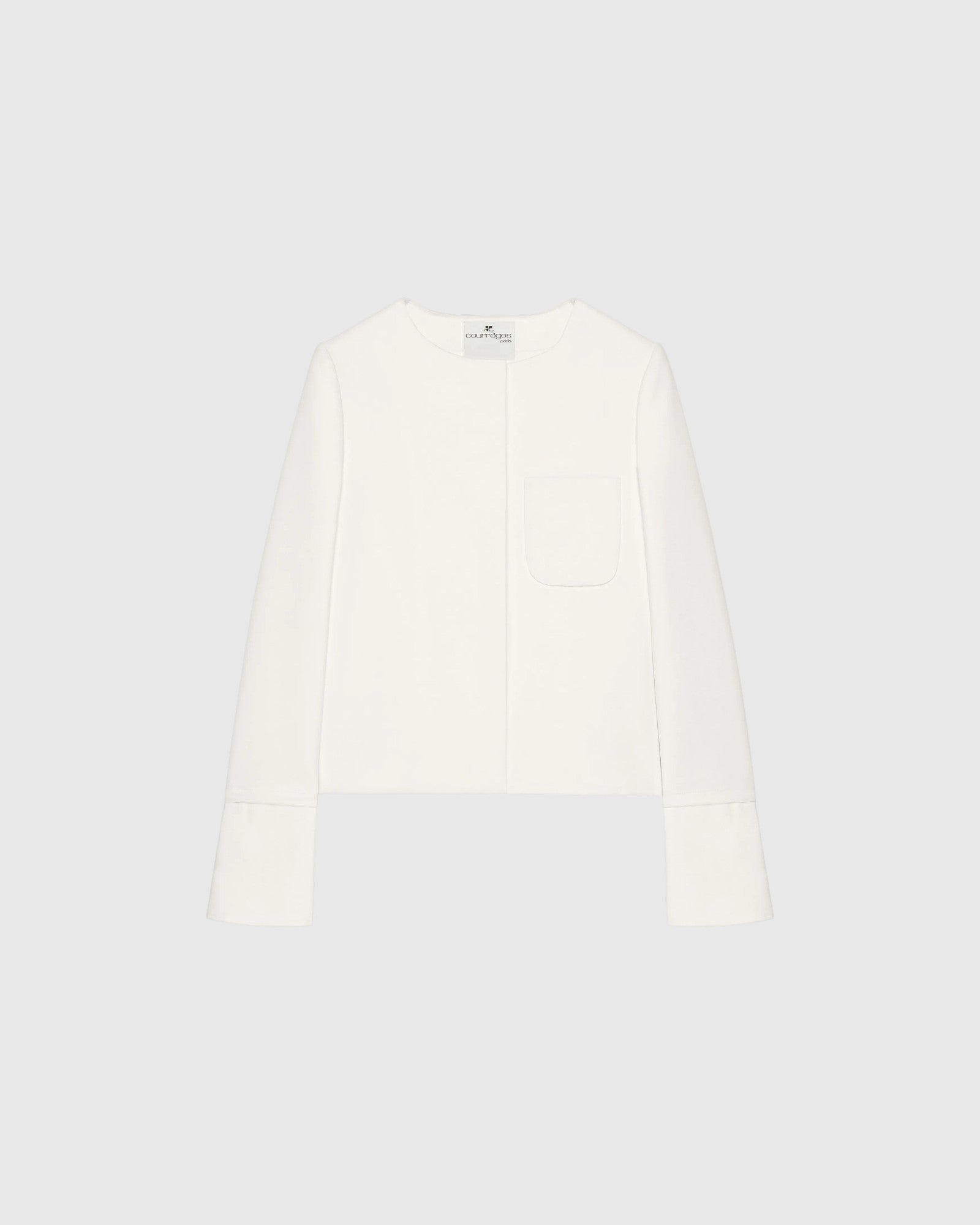 Blazer mit Satindetails Weiß