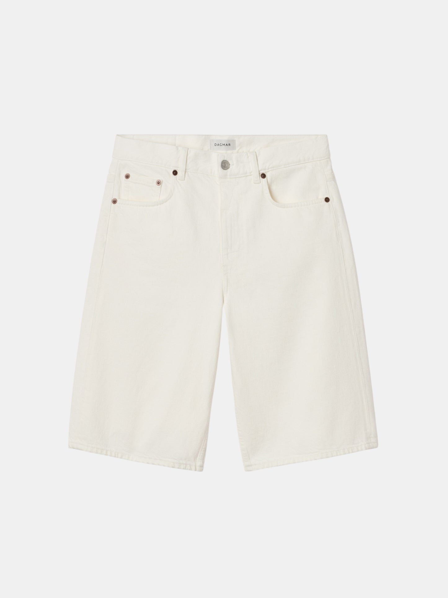 House of Dagmar Baggy Fit Denim Shorts Weiß als Freisteller