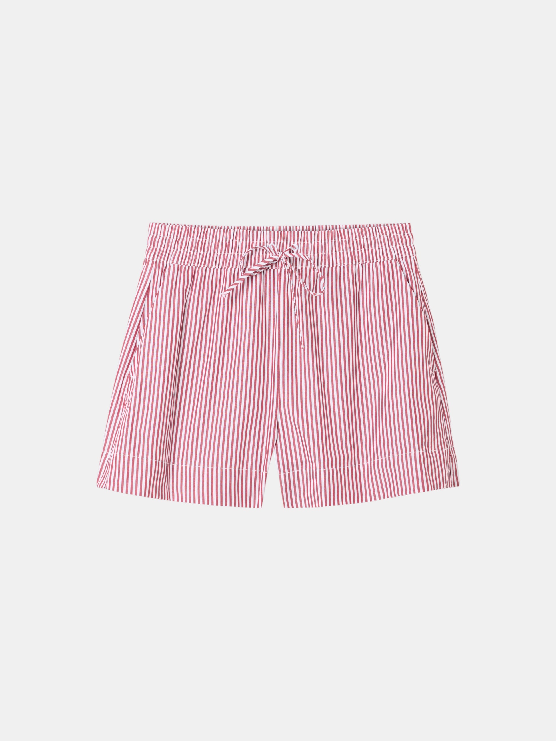 House of Dagmar Boxer Shorts Rot Weiß Gestreift als Freisteller