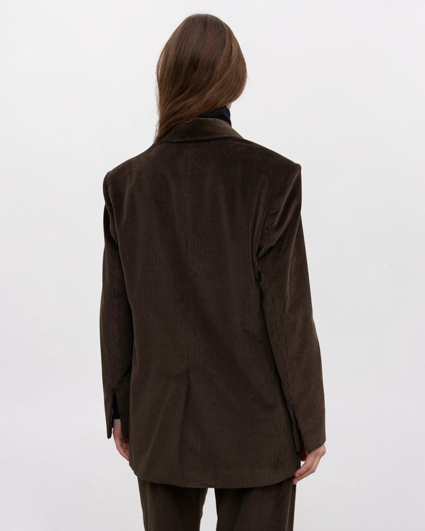 Oversized Cordblazer Braun