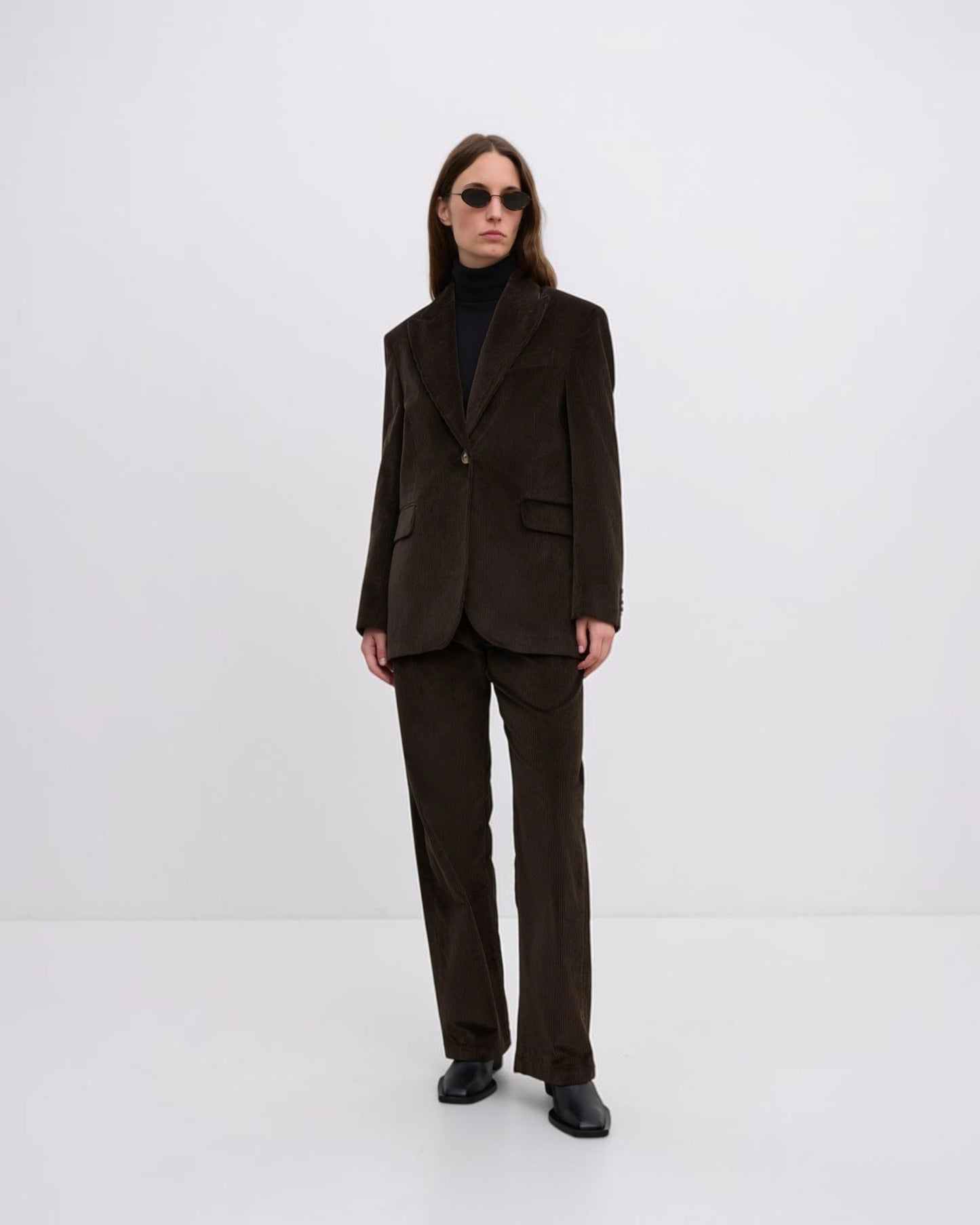 Oversized Cordblazer Braun