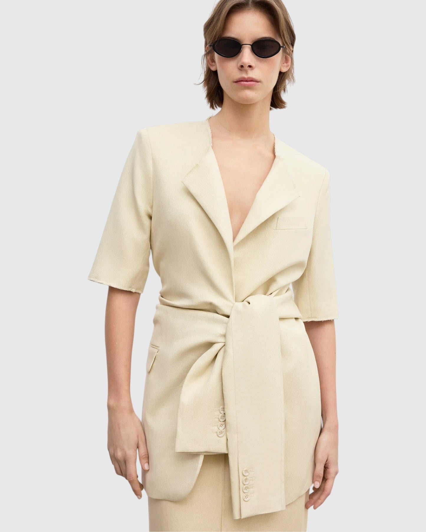 Dekonstruierter Blazer Beige
